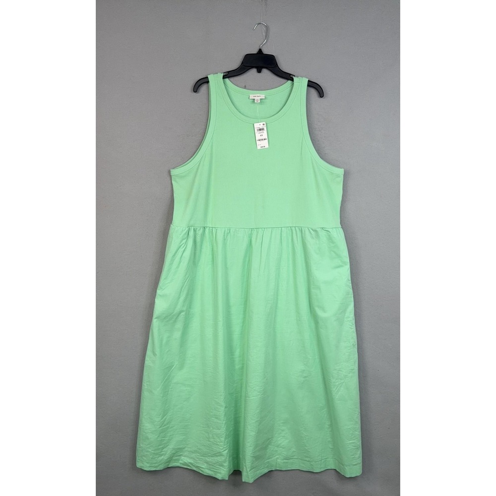 ON-34TH Dress Womens 4X Plus Green Tank Maxi Sundress Pockets Casual Summer NWT
